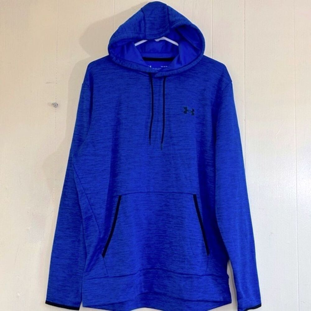 Under Armour NEW Hooded Sweater Size Large Blue Loose Hoodie Long Sleeves